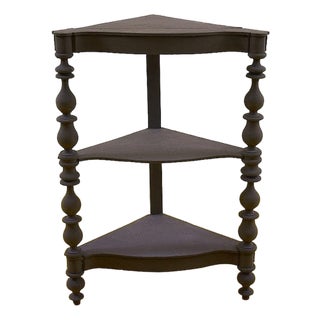 Vintage Black Corner Cabinet For Sale