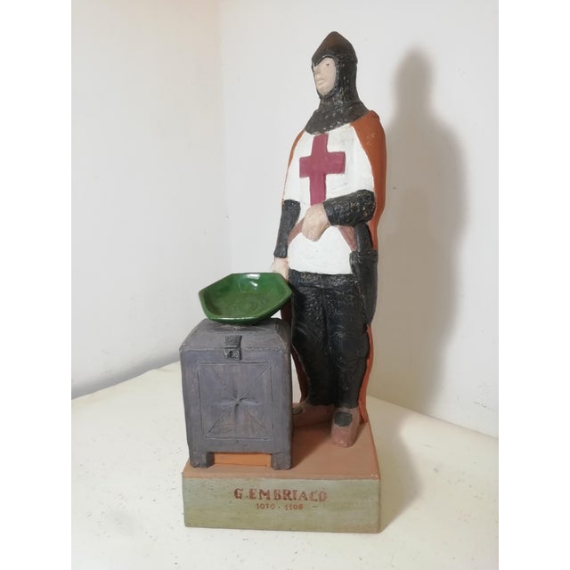 Figurine sculpture by Umberto Piombino produced by Il Tondo of Celle Ligure. The figure depicted is Guglielmo Embriaco...