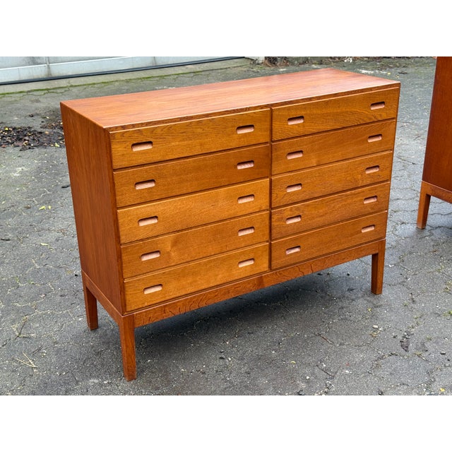 Mid-Century Danish Teak & Oak Chest of Drawers by Børge Mogensen for C.M. Madsen for FDB, 1960s, in Very Good conditions....