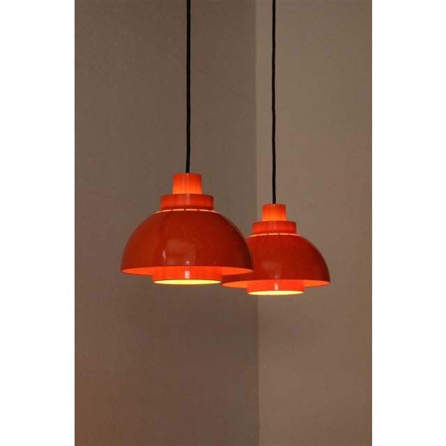 Danish Space Age Pendant Lamps by K. Kewo for Nordisk Solar, 1970s, Set of 2 For Sale - Image 13 of 18