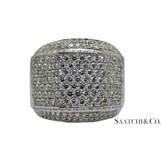 18k (750) White Gold Natural F-G Diamond Color Ring Size 8 For Sale - Image 9 of 9