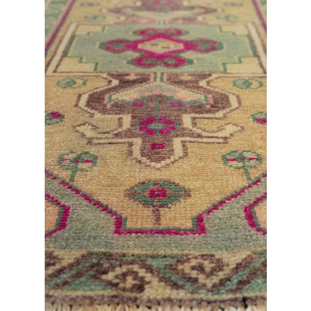 Turkish Turkish Mini Rug Oriental Hand Knotted Vintage Rug 1'6" x 2'6" #21186 For Sale - Image 3 of 8