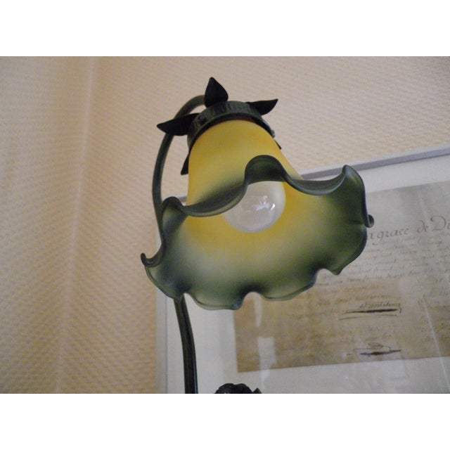 Rosa Table Lamp with Tulip-Shaped Glass Paste Lampshade, 1999 For Sale - Image 10 of 18