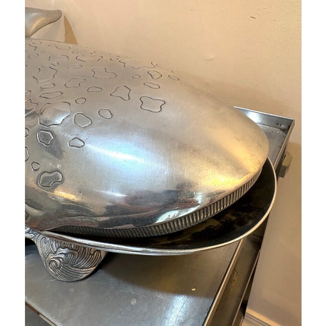 Arthur Court 1979 "Whales" Pewter Large Serving Tureen For Sale - Image 9 of 10