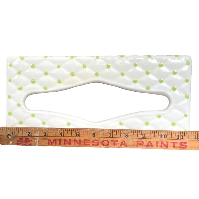 1970s Vintage Hollywood Regency Italian Ceramic Tissue Box Cover For Sale - Image 9 of 9