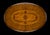 Rustic Walnut Oval Dining Table With Inlaid Top and Carved Pedestal Base For Sale - Image 3 of 3