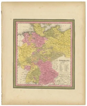 Antique Map of Germany, 1846