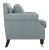 Modern Club Chair & Silver nailheads in Seaside Blue & Espresso For Sale - Image 3 of 10