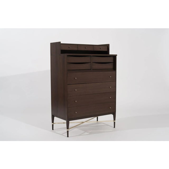 Mid 20th Century 1950s Attributed to Paul McCobb Gentleman's Chest of Drawers in Mahogany For Sale - Image 5 of 12