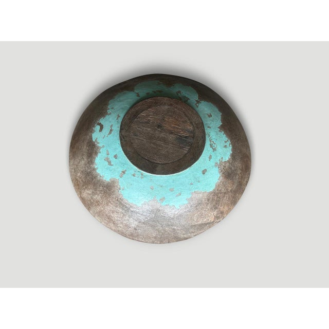 Wood Monumental Sculptural Antique Wood Bowl For Sale - Image 7 of 18