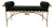 Late 20th Century Hollywood Regency Emerald Velvet Gold Metal Bench For Sale