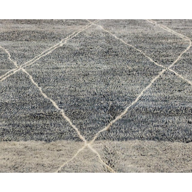 Textile Hand-Knotted Wool Rug by Azele Studio For Sale - Image 7 of 9