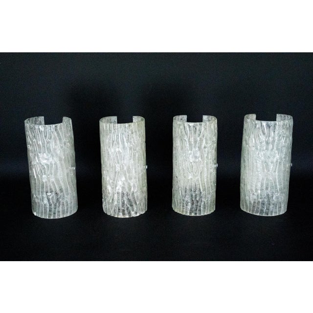 Murano Glass Sconces Horizontal or Vertical by Toni Zuccheri for Venini, 1960s, Set of 4 For Sale - Image 10 of 12