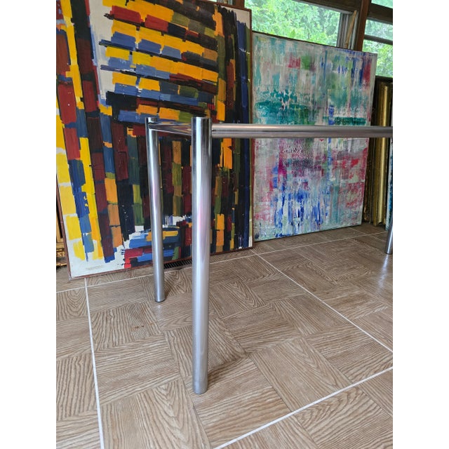 A true vintage original mid century modern designer console table ( having a designer label all correct partially intact...