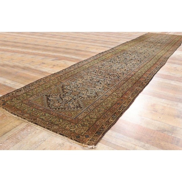 Textile Antique Persian Malayer Rug Runner -03'06 X 16'08 For Sale - Image 7 of 9