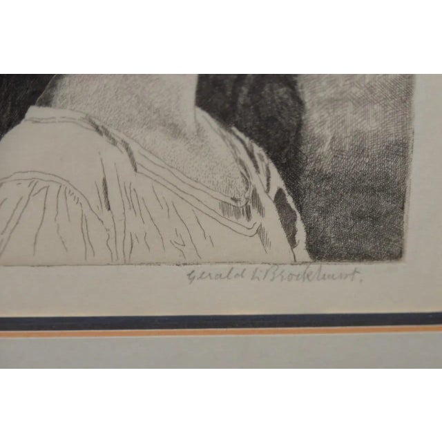 Black Gerald Brockhurst Etching "Anais" c.1930 For Sale - Image 8 of 9