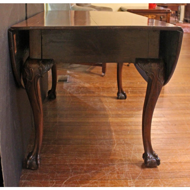 Circa 1730-50 Irish Drop-Leaf Mahogany Table For Sale - Image 4 of 6