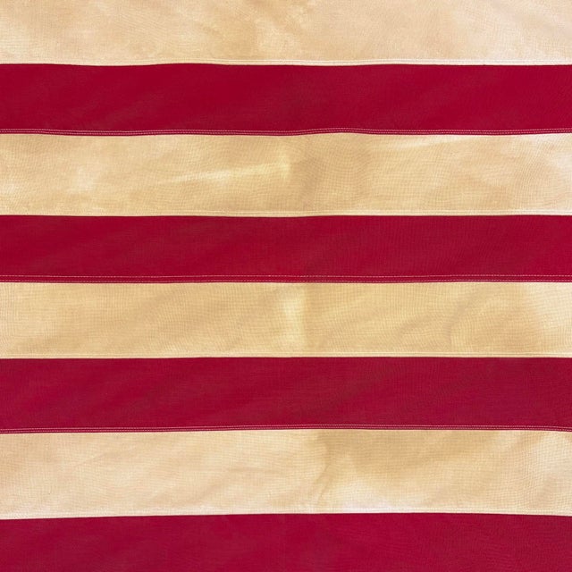 Large Vintage Cotton American Flag With Embroidered Stars For Sale - Image 4 of 5