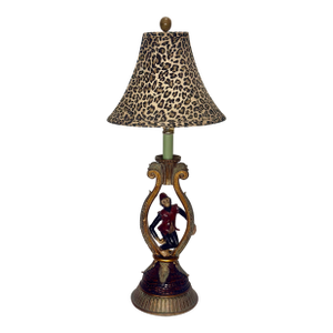 Vintage Hollywood Regency Singerie Bell Hop Monkey Table Lamp