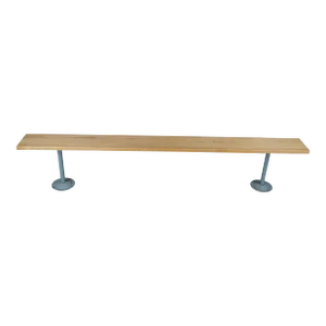 Mid 20th Century Mid Century Aluminum & Maple American Industrial Locker Room Gym Bench