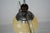 Cream Art Deco Italian Pendant Light with Etched Glass and Amber Globe, 1930s For Sale - Image 8 of 17