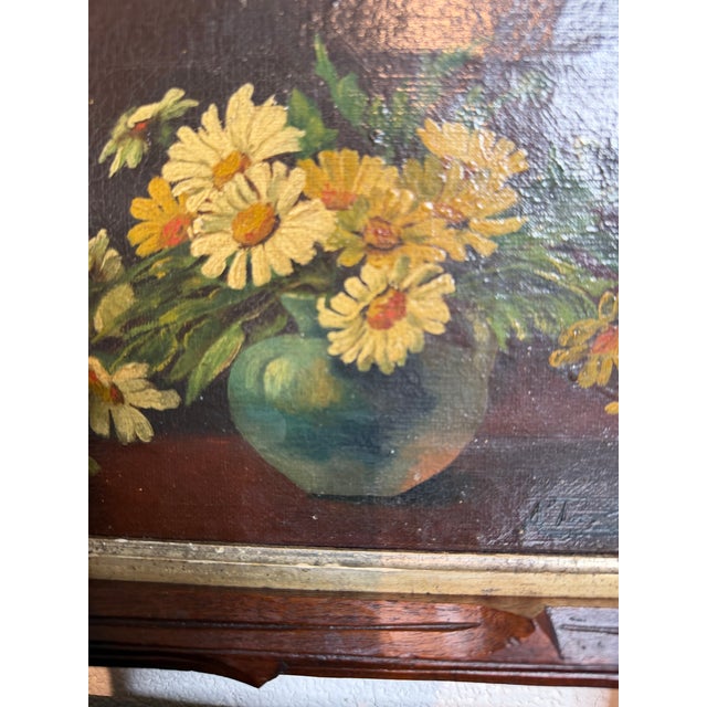 Antique Continental Still Life Oil Painting in Antique Frame For Sale In Baltimore - Image 6 of 8