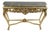 1960s Gold Leaf Console Table With Marble Top For Sale