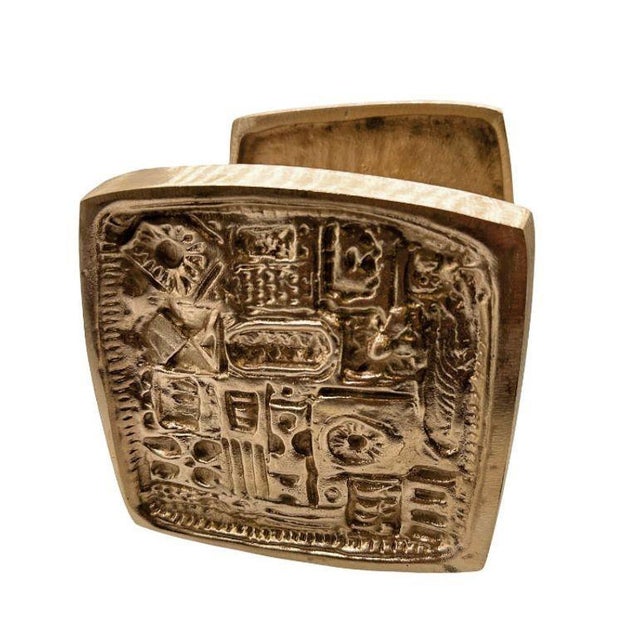 Brutalist Paul Evans Style MCM Brutalist Bronze Door Handle Pull Pair, 2 Sets Available For Sale - Image 3 of 5