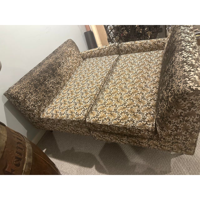 Vintage 1960s Mid-Century Modern American Sectional Sofa With Original Damask Upholstery For Sale - Image 4 of 12