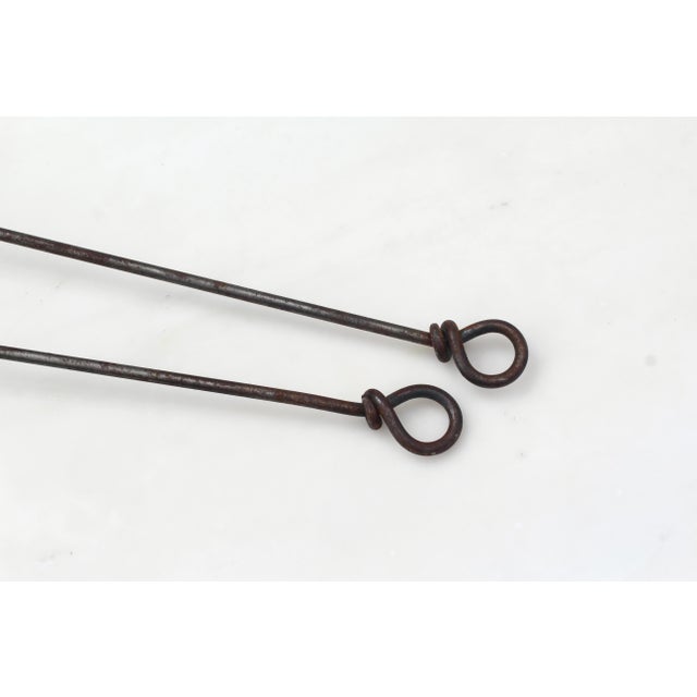 1990s 1990s Black Wrought Hotdog or Marshmallow Skewers in Male and Female Forms For Sale - Image 5 of 7