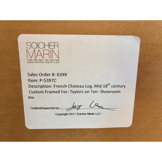 Antique 1700s Framed French Chateau Property Transaction Documents - A Pair For Sale - Image 17 of 18