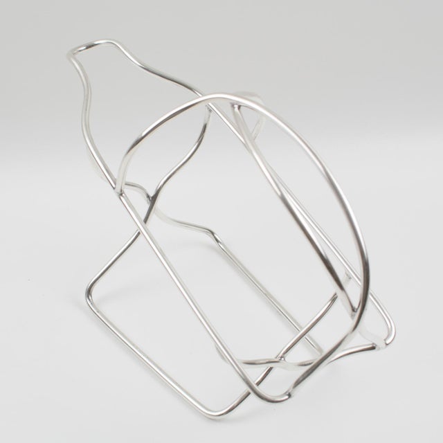 Metal Ercuis Paris Silver Plate Bottle Holder Wine Pourer Server, Circa 1950 For Sale - Image 7 of 10