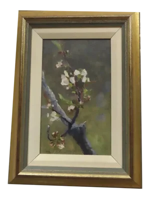 Late 20th Century "Bird" Oil Painting on Canvas by Clark G. Mitchell, Framed