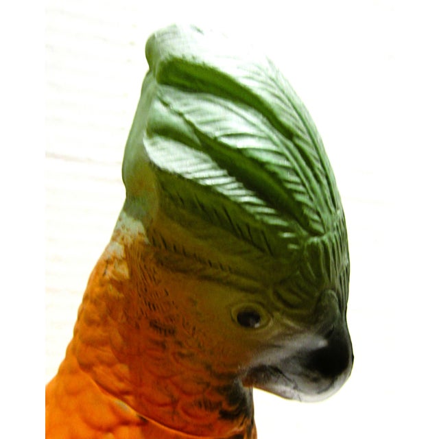Rare Original Tiffin Art Deco Glass Parrot Lamp Circa 1930s For Sale - Image 11 of 13