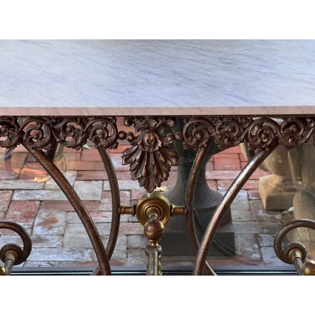 French 19th Century French Pastry Table With Pierced Foliate Apron and Scrolled Base For Sale - Image 3 of 9