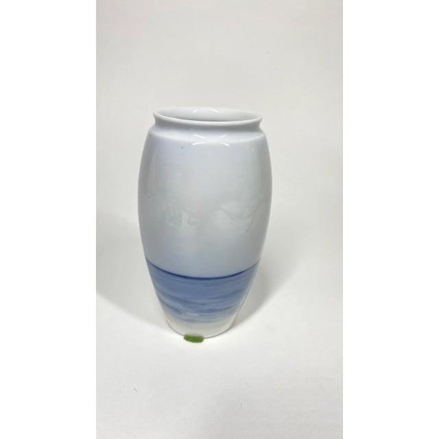 Royal Copenhagen Early 20th Century Royal Copenhagen Sail Ship Vase For Sale - Image 4 of 5