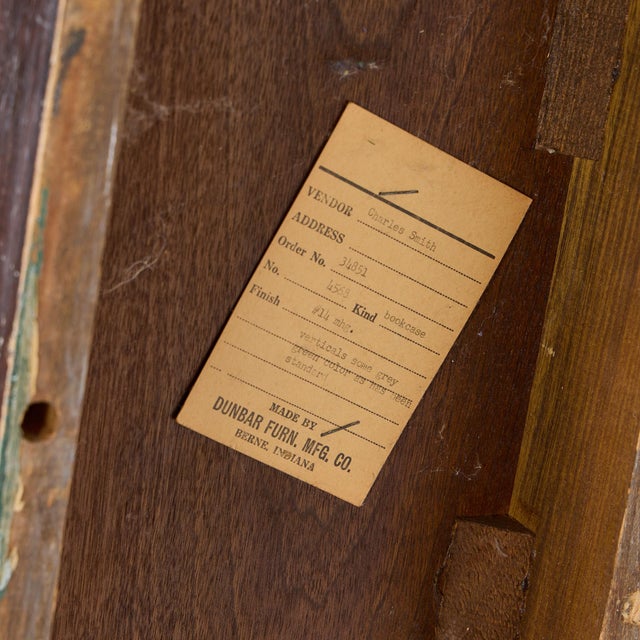 Edward Wormley for Dunbar Model 4568 Mid Century Lacquered Steel and Mahogany Bookcase For Sale - Image 10 of 10