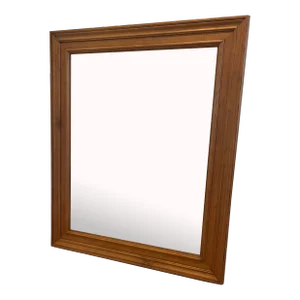 1990s American Themes by Drexel Solid Maple Wood Framed Beveled Wall Mirror 606-220-2