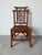 Vintage British Colonial Style Faux Bamboo & Cane Pagoda Desk With Matching Chair For Sale - Image 12 of 12