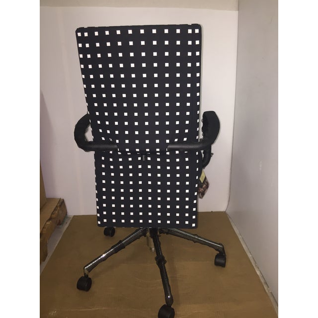 Contemporary Vitra Ac 1 High Back Swivel Executive Armchair With Girard Fabric For Sale - Image 3 of 6