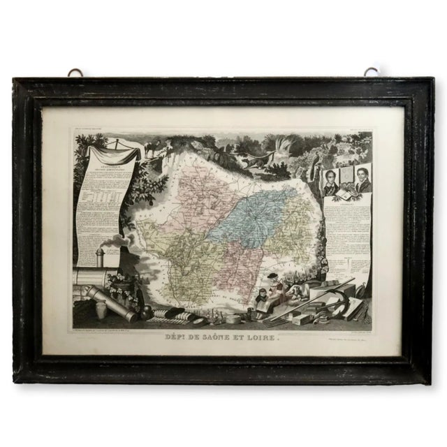 Antique French Map of the Loire Valley France For Sale - Image 4 of 4