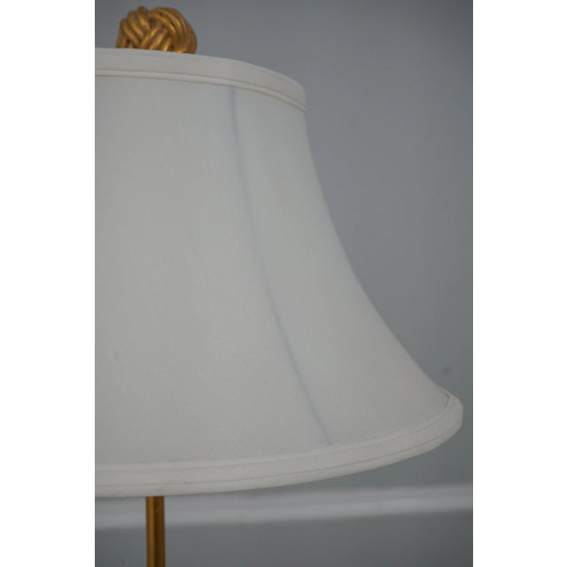 Pair Modern Design Gold Finish Floor Lamps For Sale - Image 10 of 11