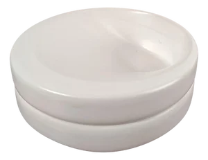 Space Age Vide Poche in Total White Ceramic by Parravicini Ceramiche, 1960s