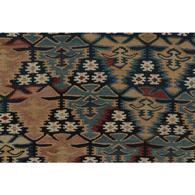 Tribal Vintage Persian Kilim Rug in Polychromatic Geometric Patterns by Rug & Kilim For Sale - Image 3 of 7