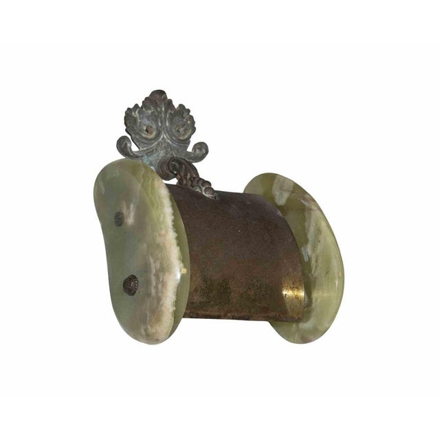 Vintage Bathroom Set in Green Marble, Italy, Early 20th Century, Set of 8 For Sale - Image 5 of 13