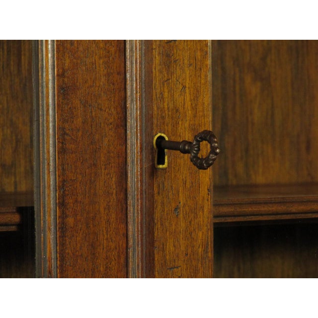 1950s Georgian Style Inlaid Breakfront, Attributed For Sale - Image 12 of 13