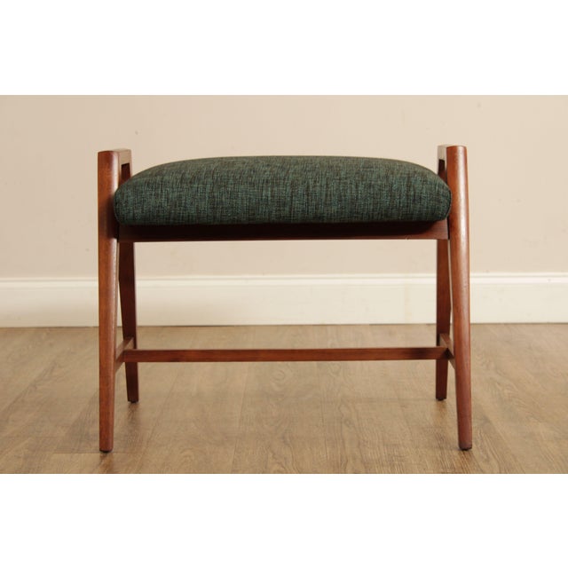 Killeen Mid Century Modern Walnut Vanity Bench Chairish