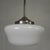 Art Deco Pendant Lamp with White Glass Shade, 1930s For Sale - Image 11 of 12