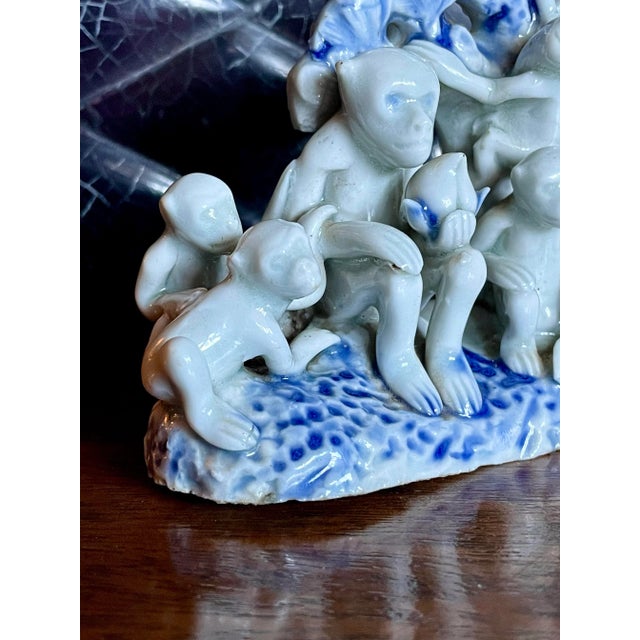 19th Century Japanese Porcelain Monkey Family For Sale - Image 10 of 12
