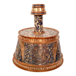 Antique Islamic Hispano Moresque Lustre Pottery Mamluk Nasrid Candlestick 1870